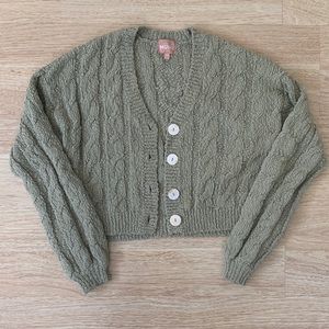 Show Me Your Mumu - Sage Cable Knit Cardigan